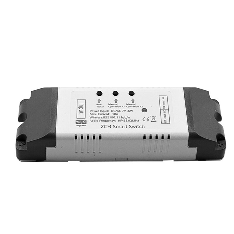 1 pezzo Tuya Smart Wifi Switch modulo relè 2 CH AC/DC 7-32V RF/APP Smart Home per Alexa Google Home