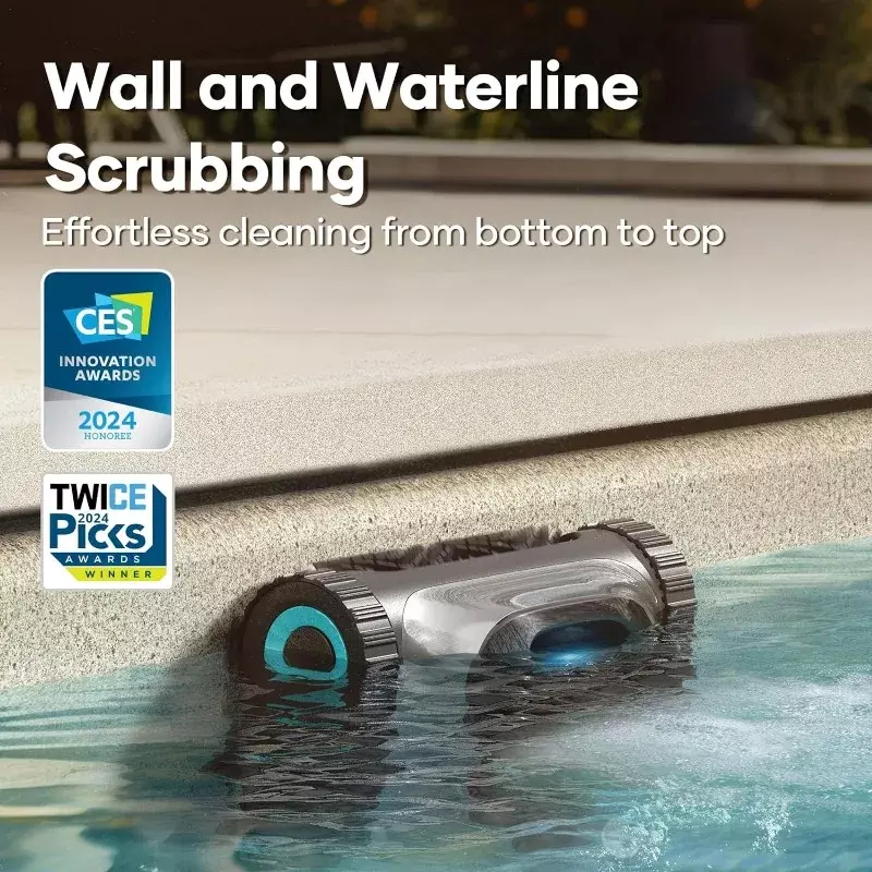 مكنسة حمام السباحة AVOW-Scuba S1 لحمامات السباحة الدائرية ، منظف حمام السباحة الآلي اللاسلكي ، تنظيف الجدار والخط المائي ، الترقية
