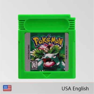 Cartouche de jeu vidéo 16 bits série Pokémon, carte de console, bleu cristal, vert, or, rouge, argent, jaune, anglais pour GBC, GBA