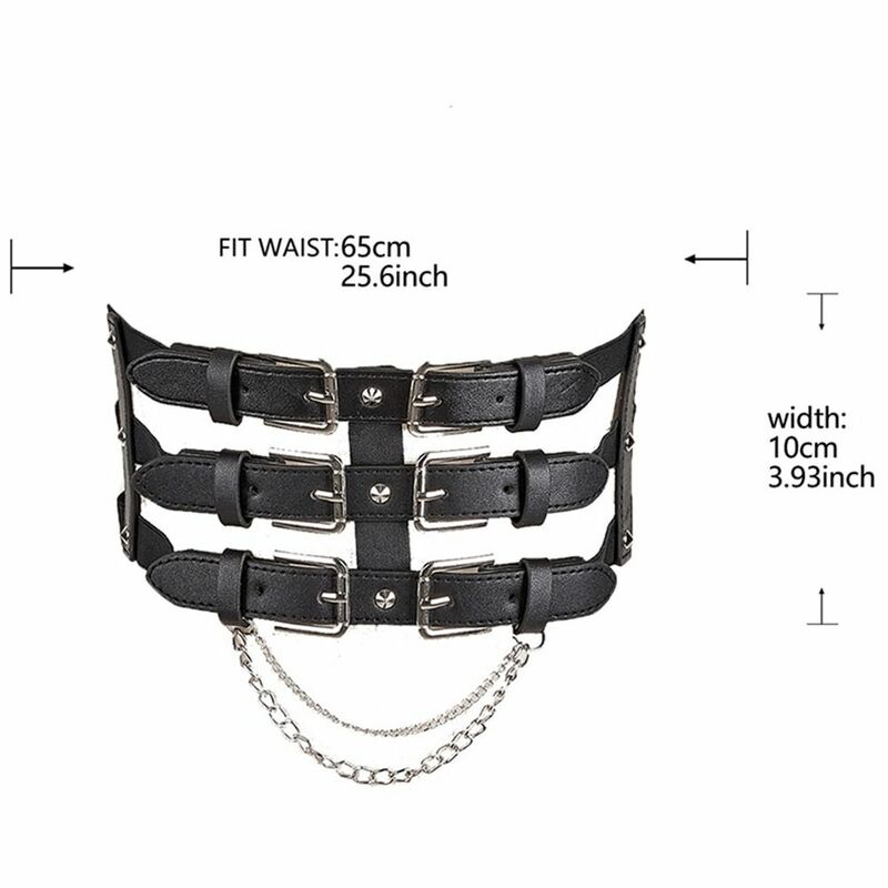 Underbust Hollow Chain Y2K Harajuku Style Women Waist Belt Slim Bustier Corset Elastic Belt Cummerbunds Waist Corset Belts