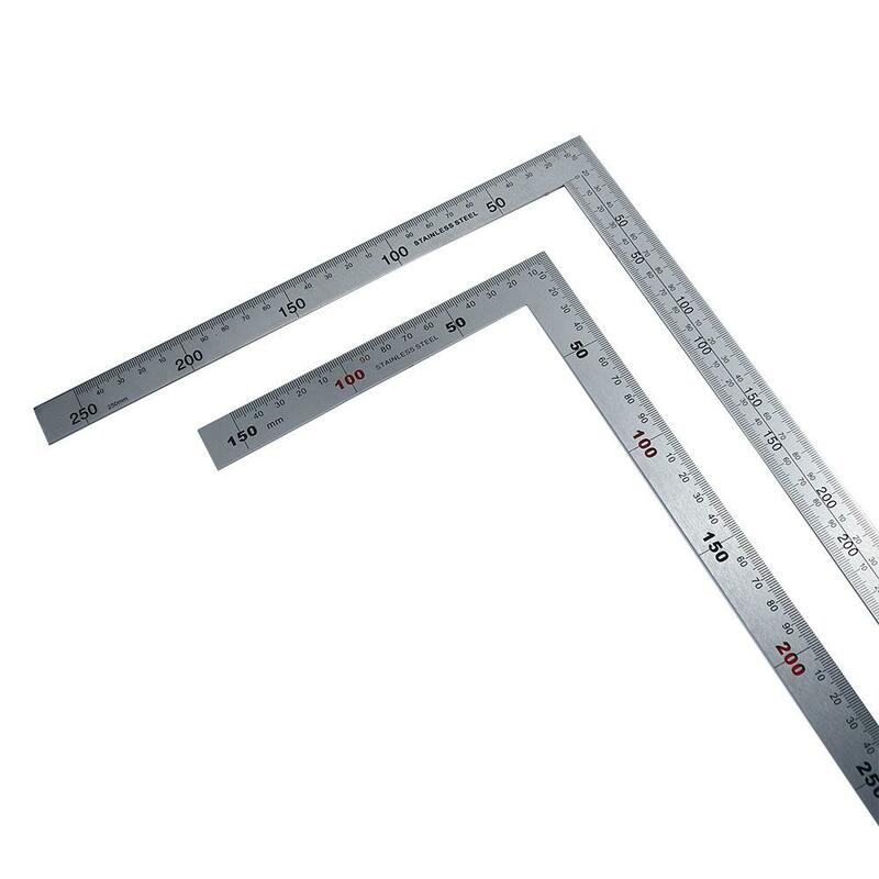 Instruments School Supplies Double Sided Metal Stainless Steel 90 Angle Ruler Straight Ruler 90 Degree Ruler L Shape Ruler
