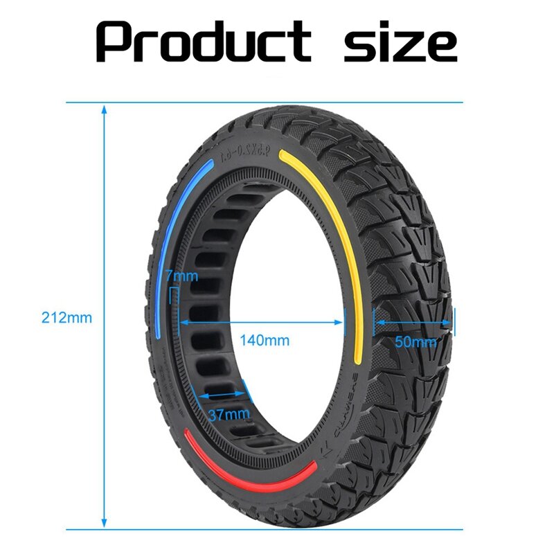 Neumáticos todoterreno resistentes al desgaste para patinete eléctrico M365, neumáticos sólidos de 9,5 pulgadas, 9,5x2-6,1, accesorios de repuesto