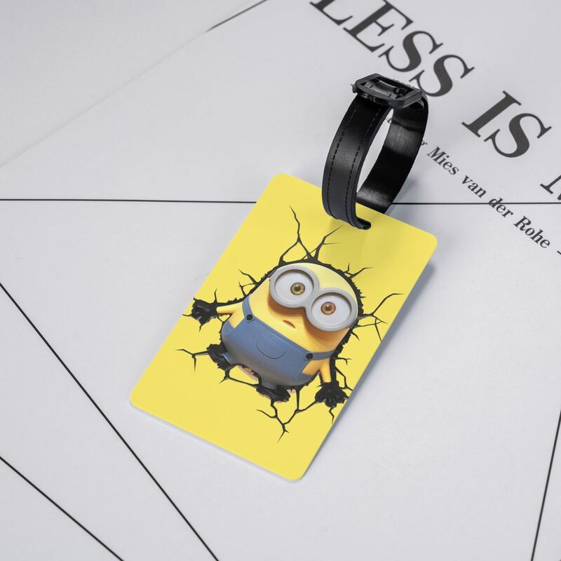 Custom Minions Luggage Tag Suitcase Baggage Privacy Cover ID Label