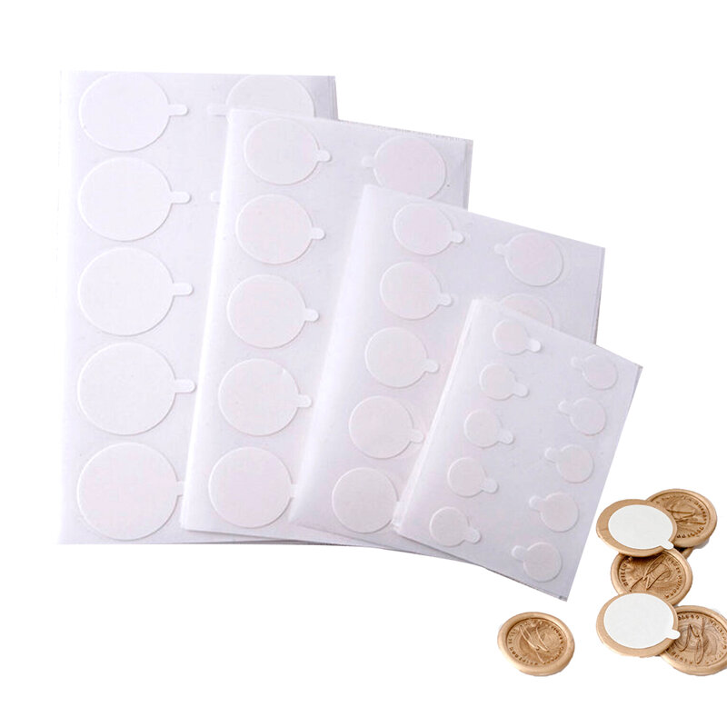 Self Adhesive Wax Seal Discs, Double Sided Round Circle Stickers, Stamp 100 200Pcs, Frete Grátis