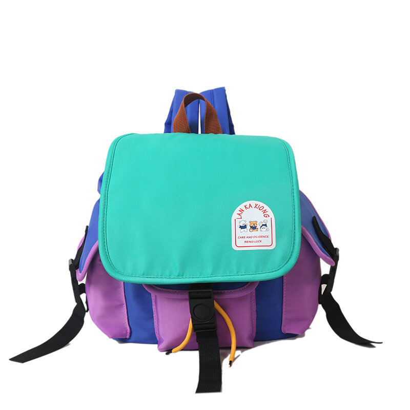 Холщовый рюкзак для мальчиков и девочек, модная школьная сумка для матерей и детей, однотонный милый ранец для начинающих ходить детей