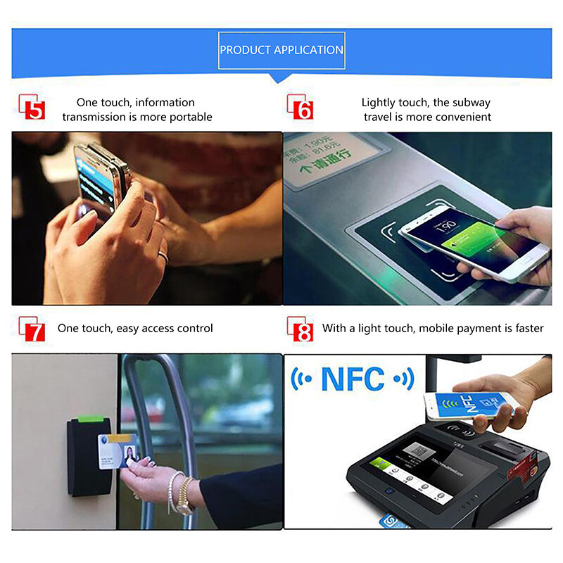 RFID 125KHz T5577 Rewritable Sticker Keytag Anti Metal Interference Label Writable Key Token Tag Card Duplicate Clone NFC Tags