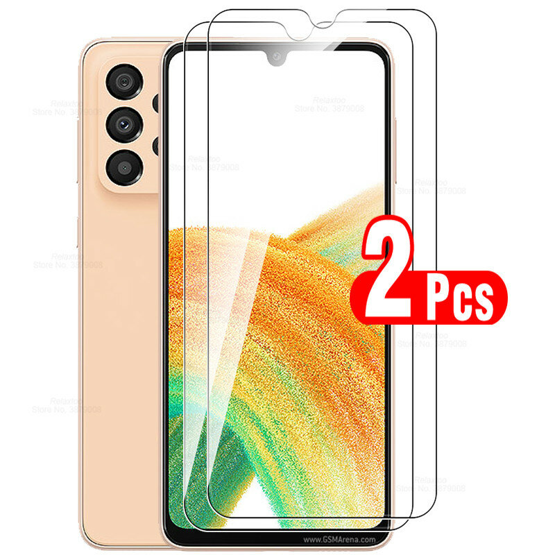 2pcs full cover screen protectors tempered glass for samsung a33 galaxya33 sumsung a 33 33a 6.4 inches phone protective films 9H