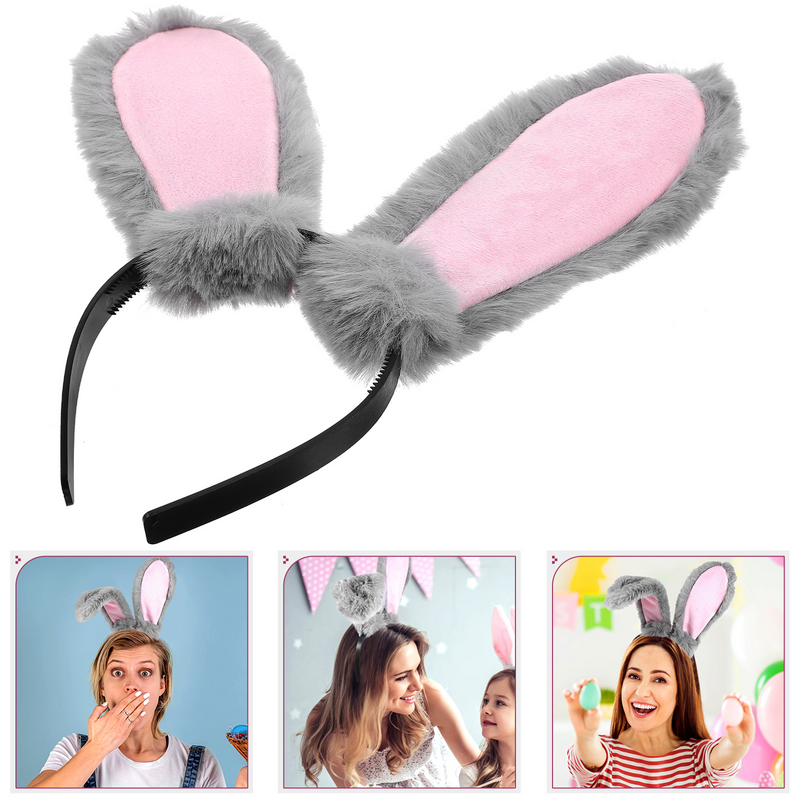 Plástico Stuffed Bunny Cabelo Clips Gravatas, Orelhas De Coelho, Decoração Headwear, Halloween, Páscoa, Festa