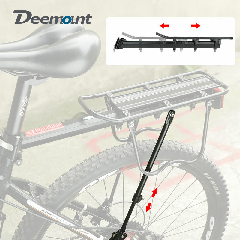 Bicycle Rear Cargo Rack Stand 50KGS Load 24-29inches Bike Luggage Carrier Sturdy Built Strunk for Side Load Fits 4’’ Mount Tools