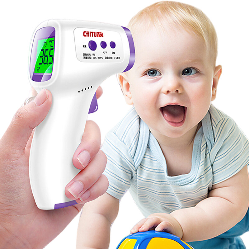 Digital Infrared Testa Termômetro Eletrônico Sem Contato Médica Febre Medida Ferramenta Termometro para Bebê Adultos Ao Ar Livre Casa