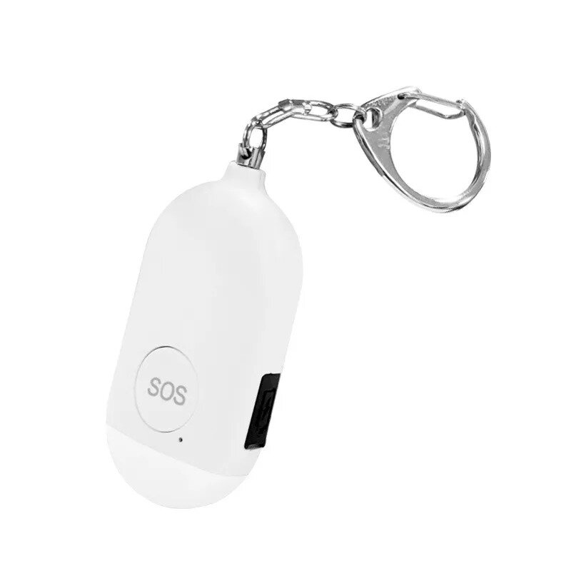 Dispositivo de alarma de protección de seguridad de emergencia para niños y niñas, con icono de SOS luminiscente por la noche, 130 dB, para suspensión de llavero de bicicleta
