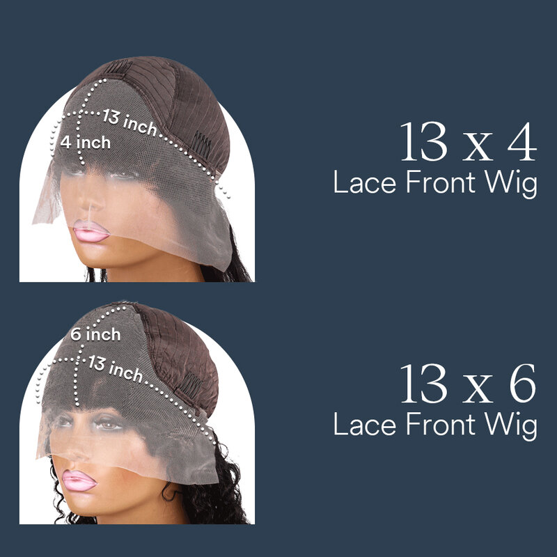 Parrucca frontale a onda profonda parrucca in pizzo Hd 13x6 100% parrucca di capelli umani ricci accessori per le donne parrucche anteriori in pizzo prepizzicate senza colla 13x4