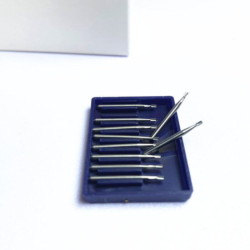 Fresas de carburo de acero de tungsteno para fisuras dentales, pieza de mano de alta velocidad, 10 piezas, FG 329