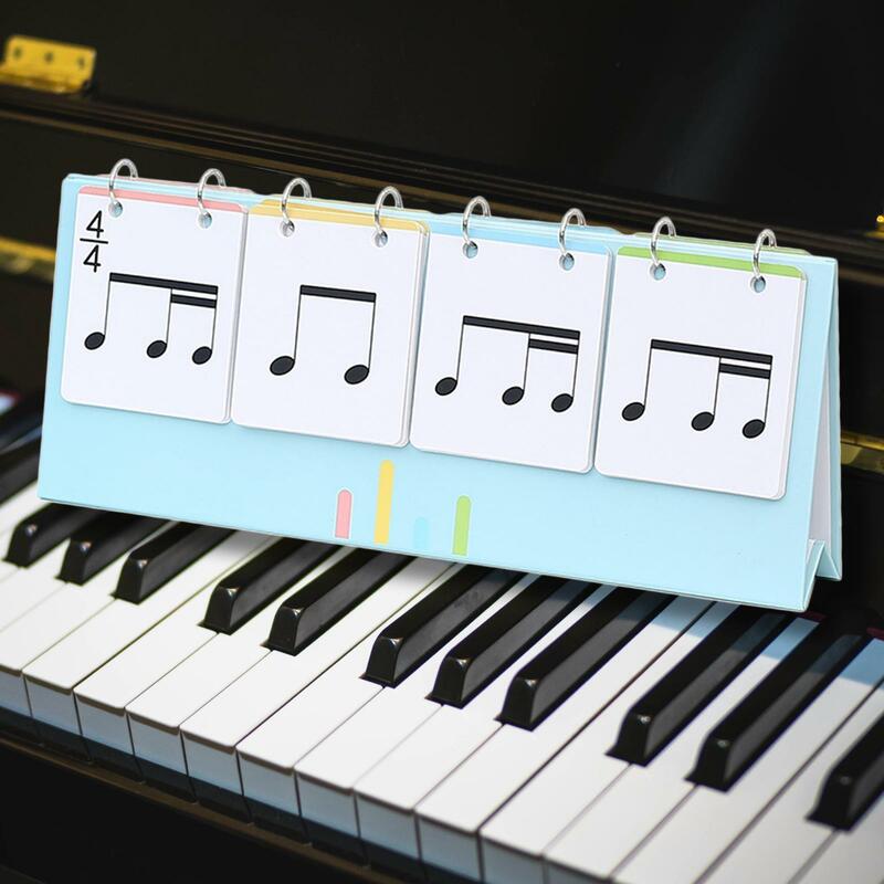 Tarjeta de notación Musical para principiantes, Flashcards de aprendizaje duraderos para guitarra y Piano