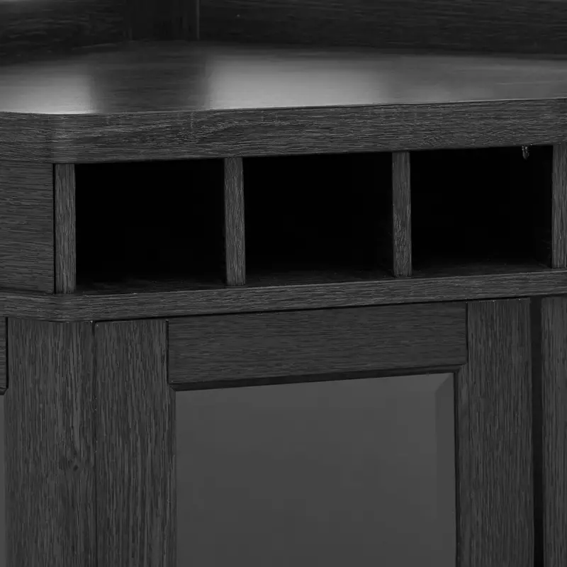 Винный шкаф с двумя стеклянными полками, встроенная винная полка, для гостиной, дома, офиса, кухни, небольшое пространство