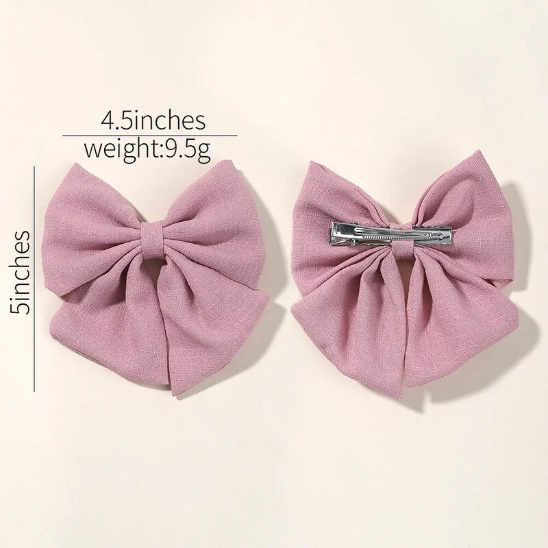 4.3Inch Solid Hair Bows Boutique Hair Clip for Girls Hairgrips New Headwear Baby Hair Accessories For Hair Gift Baby Hair Clips