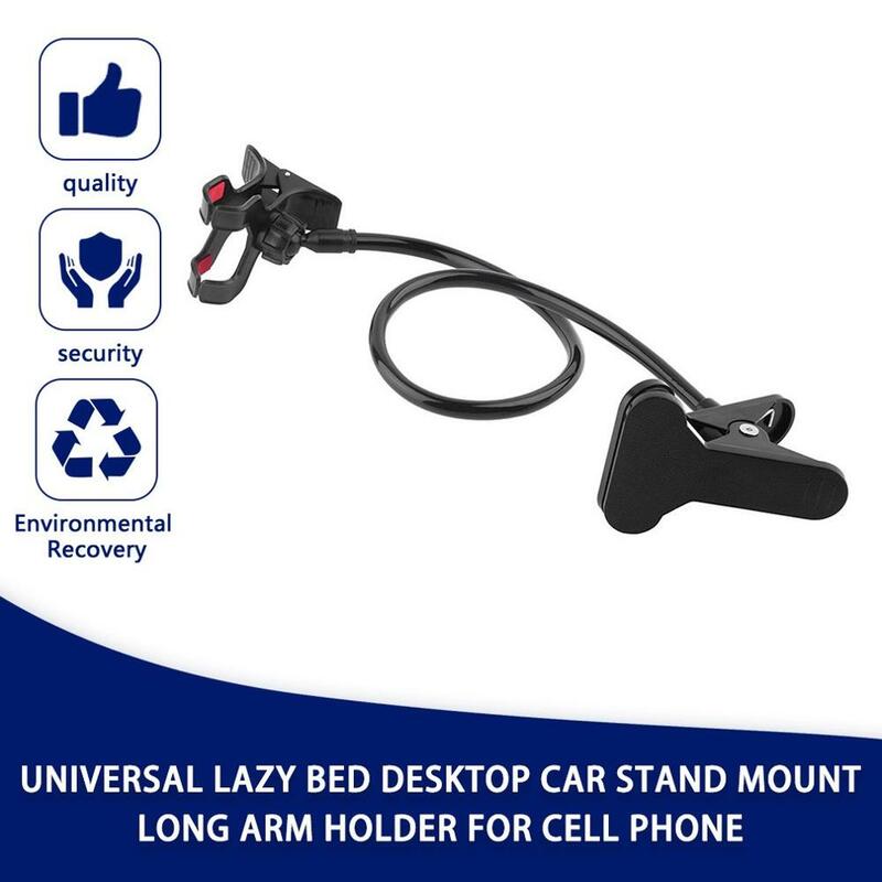 2024 Universal Lazy Bed Desktop Car Stand Mount Long Arm Holder For Cell Phone 360 Degree Car Mobile Phone Cell Phone Holders