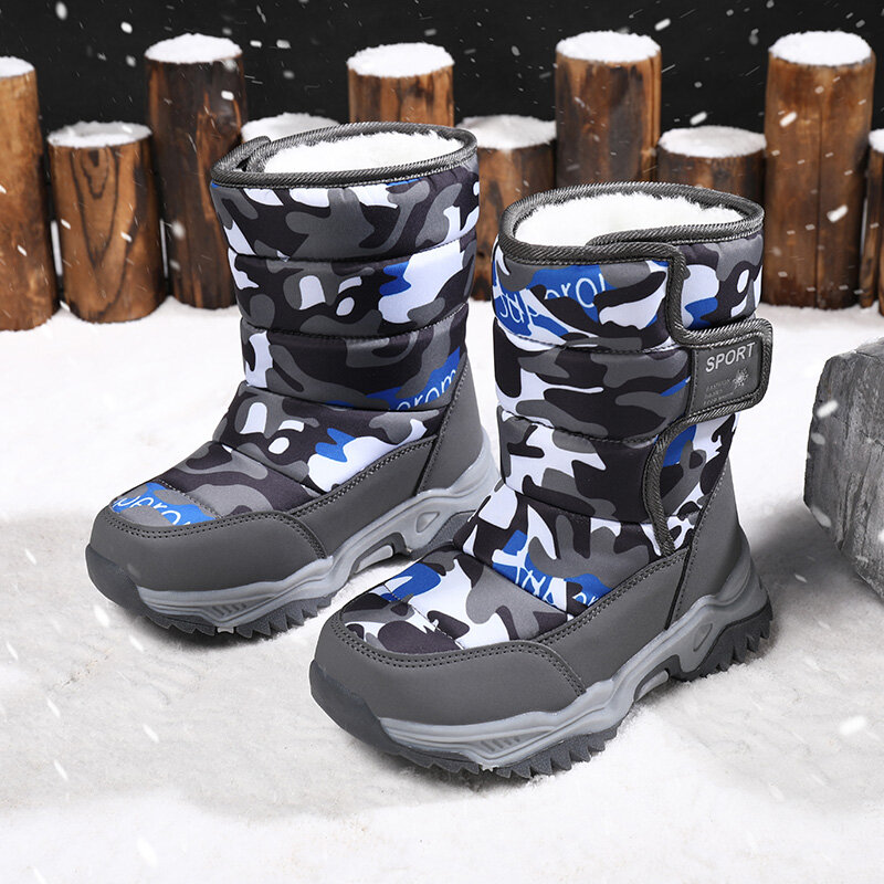 Botas de neve impermeáveis para meninas, Sapatos infantis, Toddlers Boot, Borracha, Crianças, Inverno, Outono