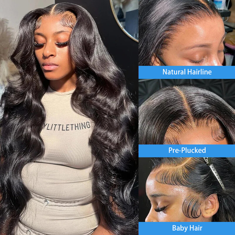 13x4 Lace Front Wig 30 Inch Body Wave Lace Front Wig 13x6 Lace Front Wig Human Hair Brazilian Remy HD and Transparent For Women