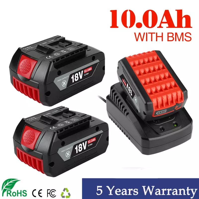 BOSwivel-Batterie professionnelle authentique 18V pour Bosch, BAT609, BAT610, 18V, Eddie ion, perceuse, GBA18V, GSR18V, BAT618, BAT619