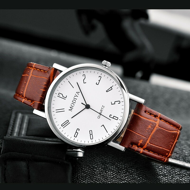 Relógio de quartzo em couro requintado para homens e mulheres, relógios de pulso retrô de alta qualidade, novo, 2022