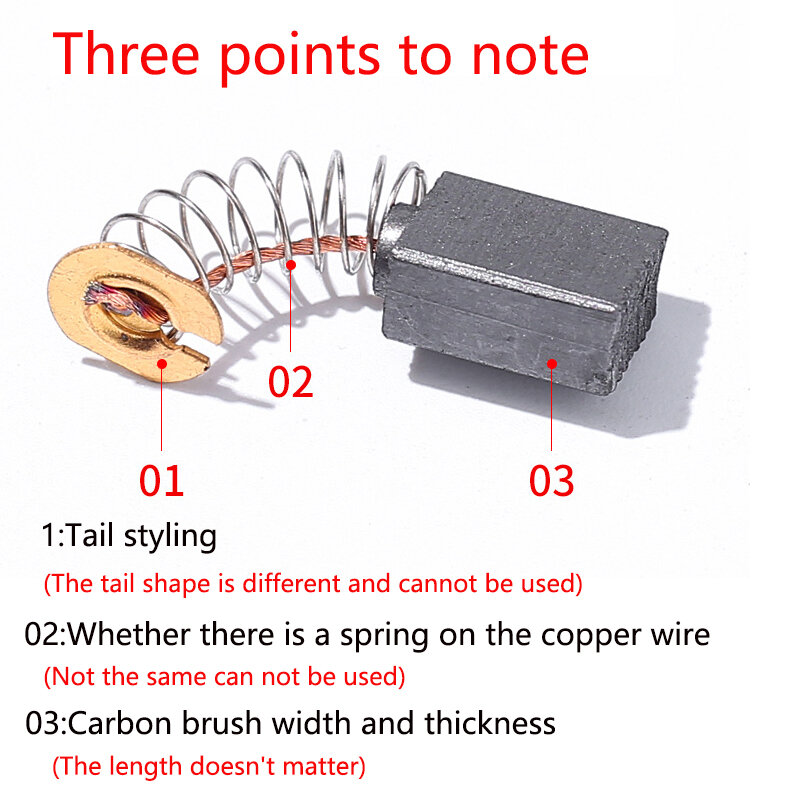 1 szt. Węgiel silnikowy szczotka wymienna do szlifierki kątowej szlifierka do cięcia szczotką węglową elektronarzędzia do elektronarzędzi