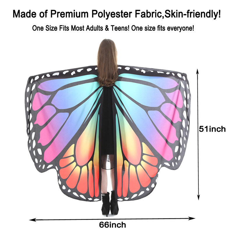 여성용 나비 날개 의상, 할로윈 의상, 성인 코스프레 케이프 나비 의상