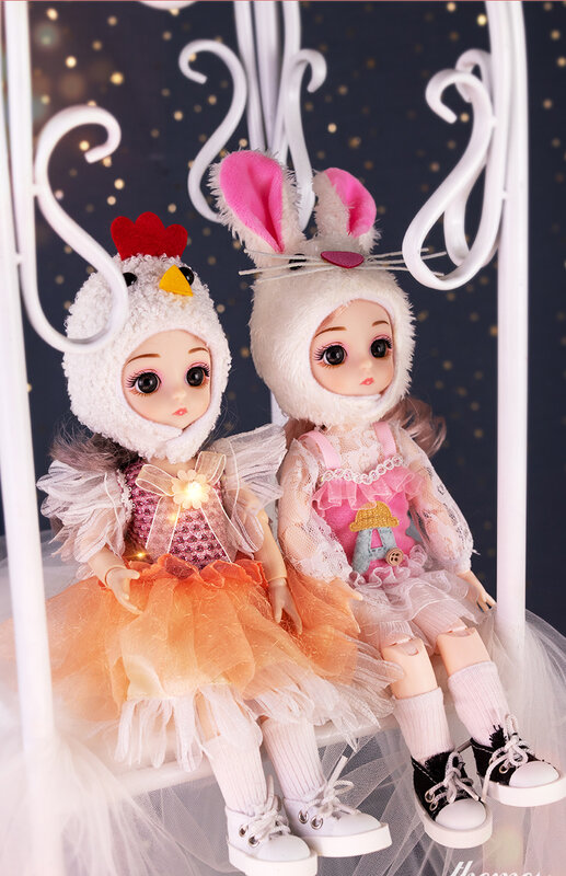 Bjd 1/6 bonecas articuladas conjunto completo com roupas de moda peruca macia cabeça arquivo corpo para a menina brinquedo presente 12 constellation series