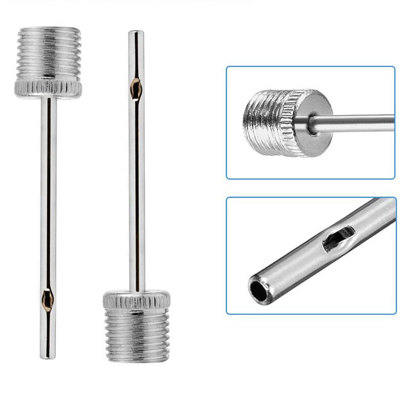 스포츠 공 팽창 펌프 바늘, 축구 농구 축구 팽창식 공기 밸브 어댑터, 스테인레스 스틸 펌프 핀, 1 개, 5 개, 10 개