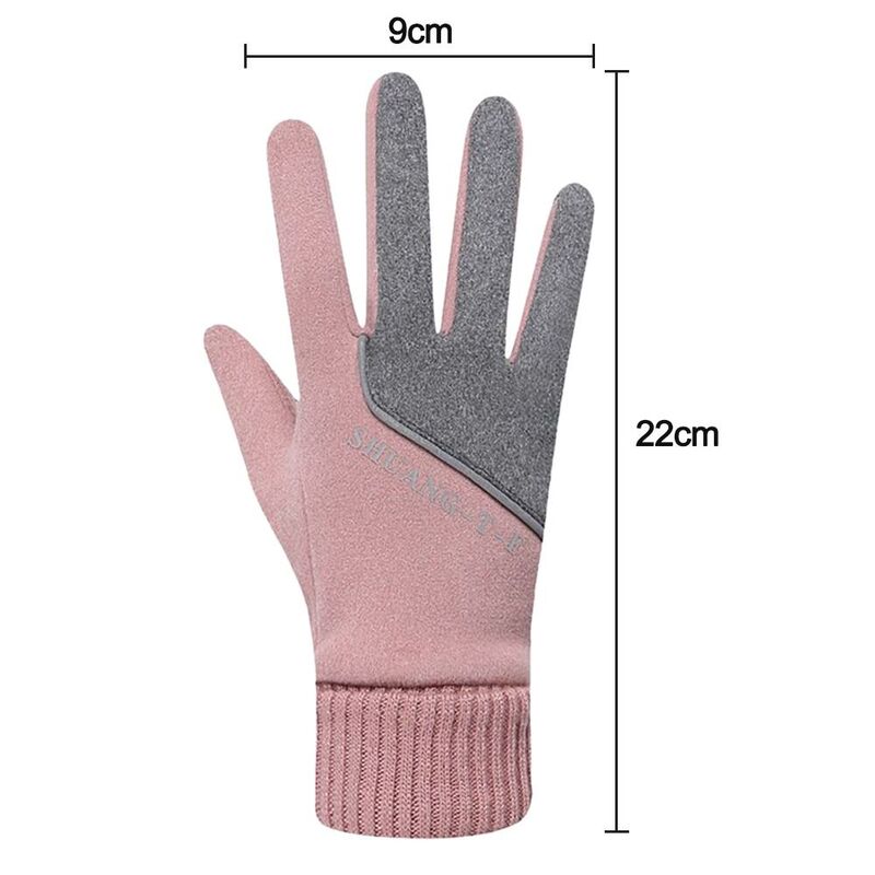 Женские зимние водонепроницаемые велосипедные перчатки, уличные спортивные лыжные перчатки с сенсорным экраном, Нескользящие теплые перчатки с пальцами