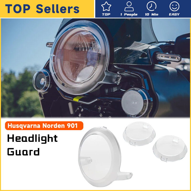 For Husqvarna Norden901 Norden 901 Accessories Headlight Guard Auxiliary Lamp Protection Cover Headlight Protective Cover