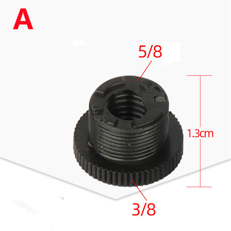 High Quality 5/8Male To 3/8 1/4  Aluminum Alloy Female Threaded Screw Mic Stand Clip Mount Adapter Accessories