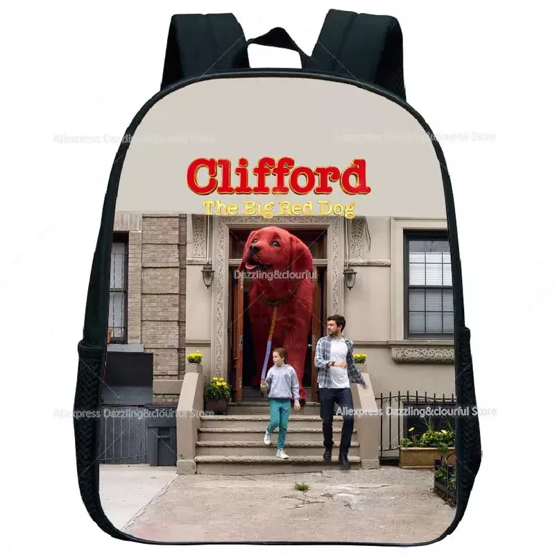 Clifford กระเป๋าเป้สะพายหลังสุนัขสีแดงขนาดใหญ่เด็กอนุบาล bookbags เด็กหญิงเด็กชายเด็กวัยหัดเดินการ์ตูน