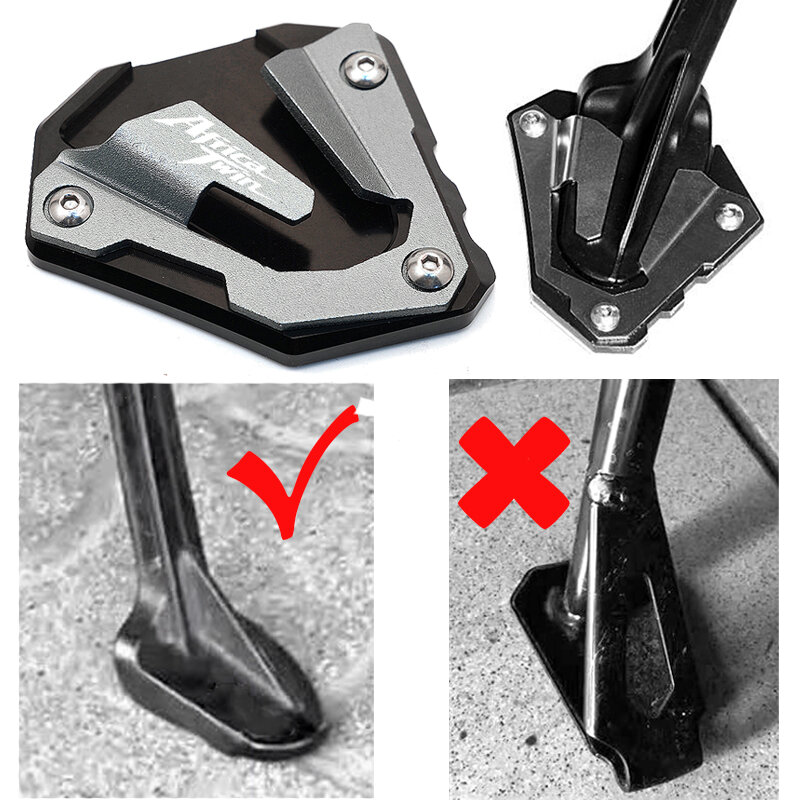 For Honda CRF1000L CRF 1000 L Africa Twin 1000L 2016 2017 2018 2019 Parts Side Stand Extension Kickstand Enlarge Pad Keychain