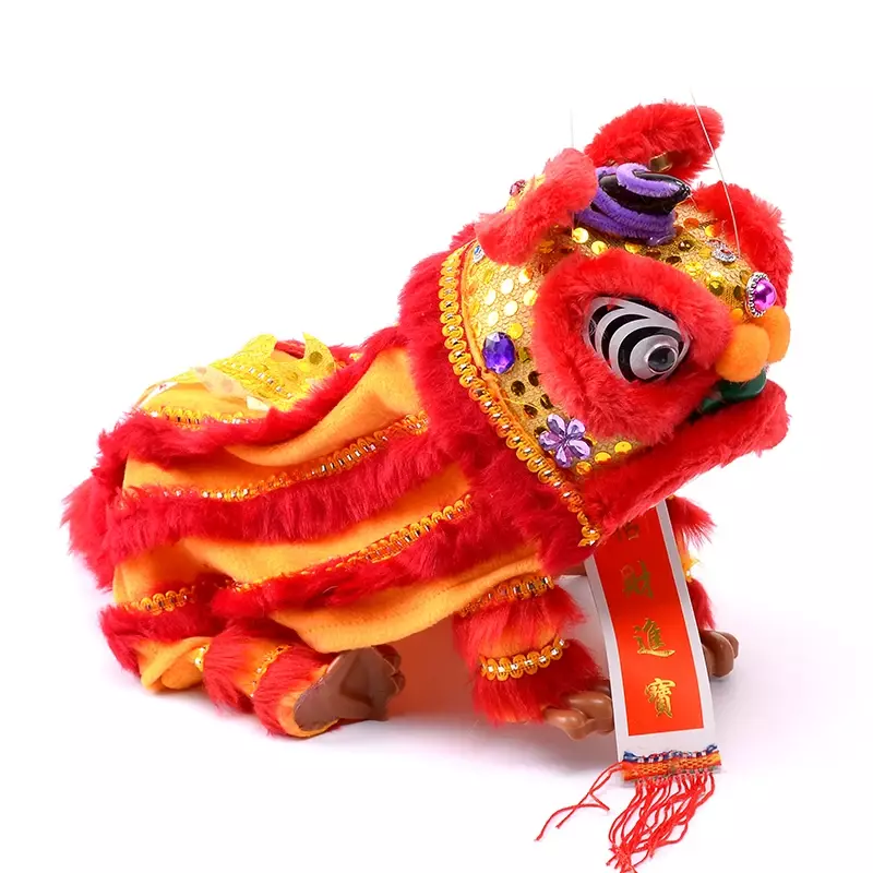 Modelo de brinquedos de pelúcia marioneta leão dança chinesa tradicional projetos de desempenho personalizado novidade criativa para pais e crianças