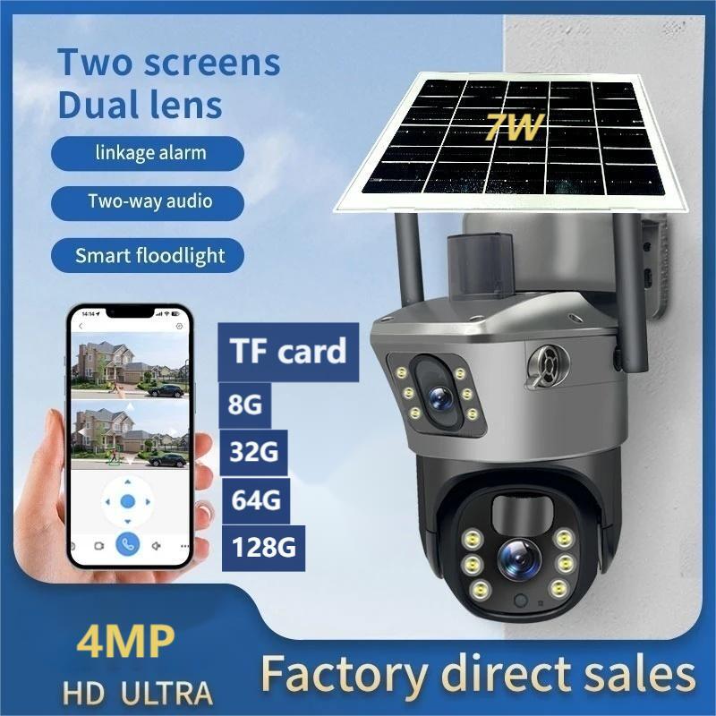 Беспроводная наружная камера безопасности VESAFE, с панорамированием и наклоном, на солнечной батарее, с ночным видением 5 МП, Wi-Fi 2,4/5 ГГц, 2-сторонний разговор, приложение V380 Pro