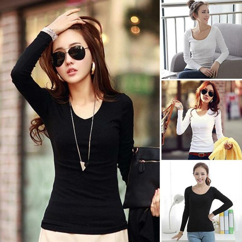Women Bottoming Blouse  Slim Fit   Lady Bottoming Top Autumn Winter Female Bottomed Blouse