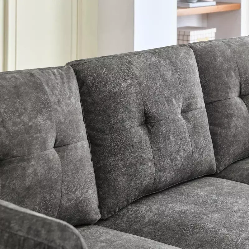 Conjuntos de móveis para sala, sofá secional com armazenamento otomano, em forma de L 2 travesseiros, cadeira reversível extra larga, estofados C
