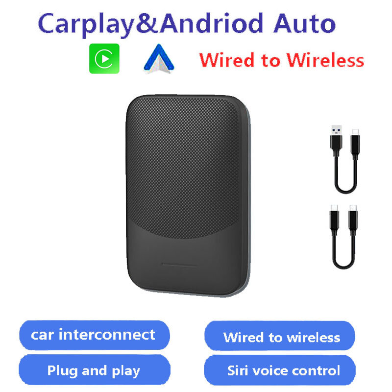 Carmitek-Boîtier de conversion d'humidificateur sans fil monté sur voiture, Android Auto, Carplay, filaire, 2 en 1