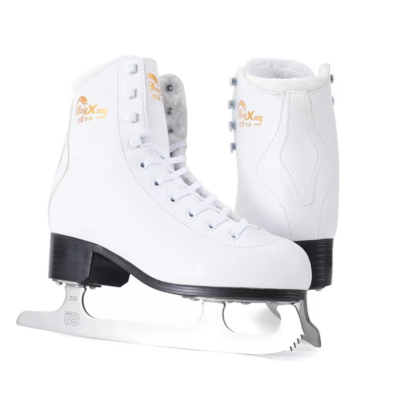 Inverno Adulto Ice Figura Skate Sapatos Confortáveis com Ice Blade Homens Mulheres Crianças PVC Patinação Figura Seguro À Prova D' Água Iniciantes Patin