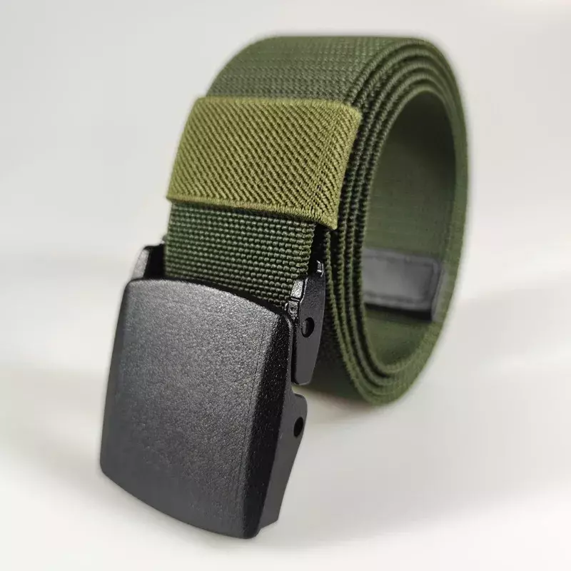 3.8cmX120cm Military Automatic Buckle Nylon Elastic Belt Outdoor Hunting Multifunctional Tactical Canvas Belt for Men and women