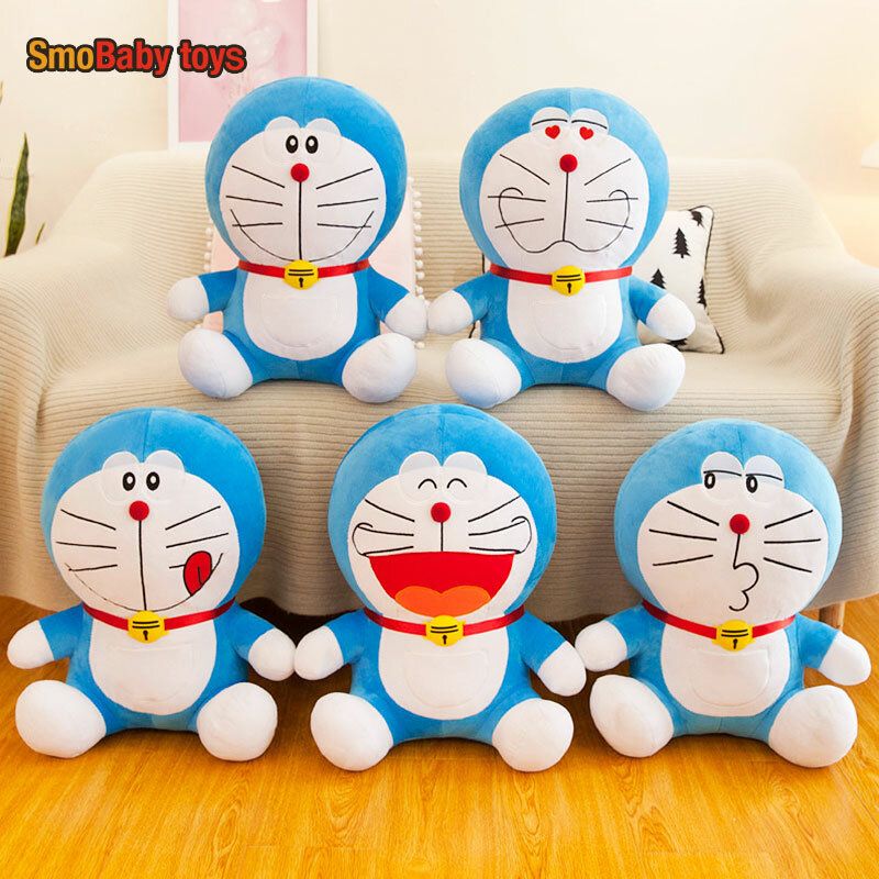 Peluche Doraemon de dessin animé pour enfants, jouets doux pour bébé, oreiller Kawaii, décoration d'intérieur, cadeau d'Halloween, grandes peluches animales, Japon, 197