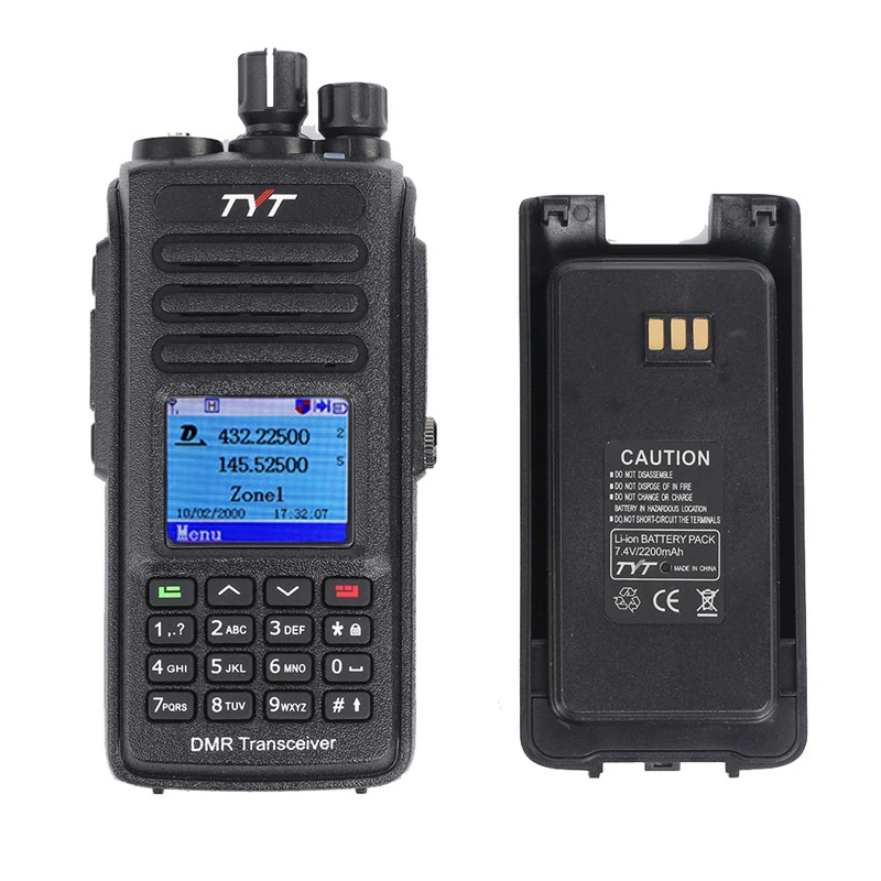 Tyt-デジタルトランシーバー,walkie,防水,デュアルバンド,オプションのGPS,MD-UV390PLUS,dmr,md,uv390,aes256