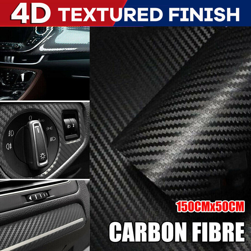 4D Carbon Fiber Vinyl Film Auto Stickers Waterdicht Diy Motorfiets Automobiles Auto Styling Wrap Roll Accessoires Plakband