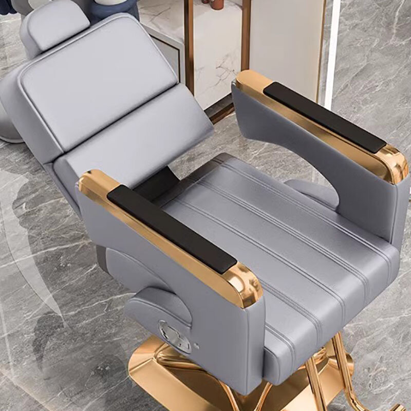 Sedia da barbiere progettata di lusso sedia da barbiere portatile reclinabile per salone di bellezza girevole Hidraulic Cadeira De Barbeiro Furniture