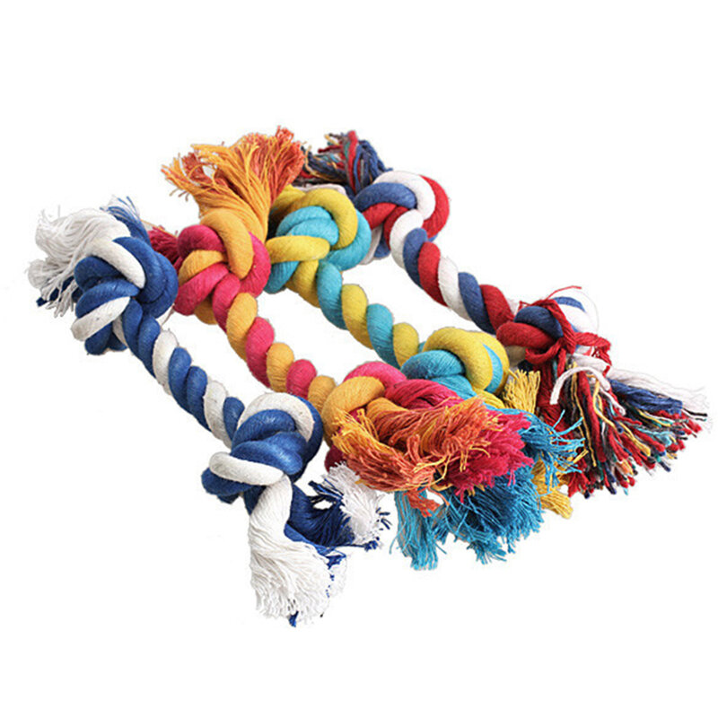ペット用の蝶ネクタイおもちゃ,綿,手編み,ランダムな色,ペット用品,楽しいおもちゃ,17cm