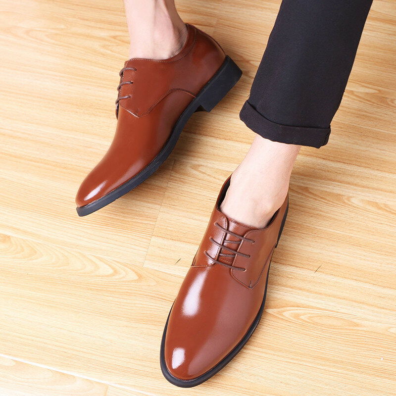 Leather Shoes Men's Leather Spring New Men's Business Casual Soft-Soled Non-Slip Breathable All-Match Footwear Driving Shoes