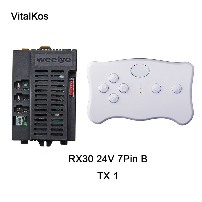 Vitalkos weelye ตัวรับสัญญาณ24V RX30 (อุปกรณ์เสริม) รถยนต์ไฟฟ้าของเด็กตัวรับสัญญาณคุณภาพสูงเครื่องส่งสัญญาณบลูทูธ2.4กรัม
