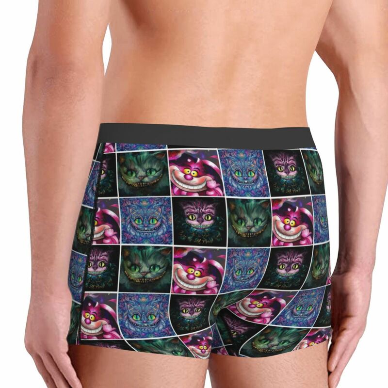Disney Cheshires Cat Boxer Shorts For Homme 3D Print We're All Mad Here Underwear Panties Briefs Soft Underpants