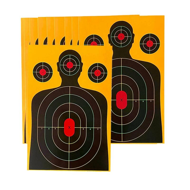 10 buah Target siluet Wargame tahan lama tanpa berdiri Target Aktivitas luar ruangan portabel kertas Target siluet berburu